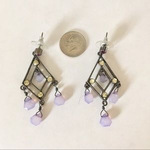 Purple beaded earrings